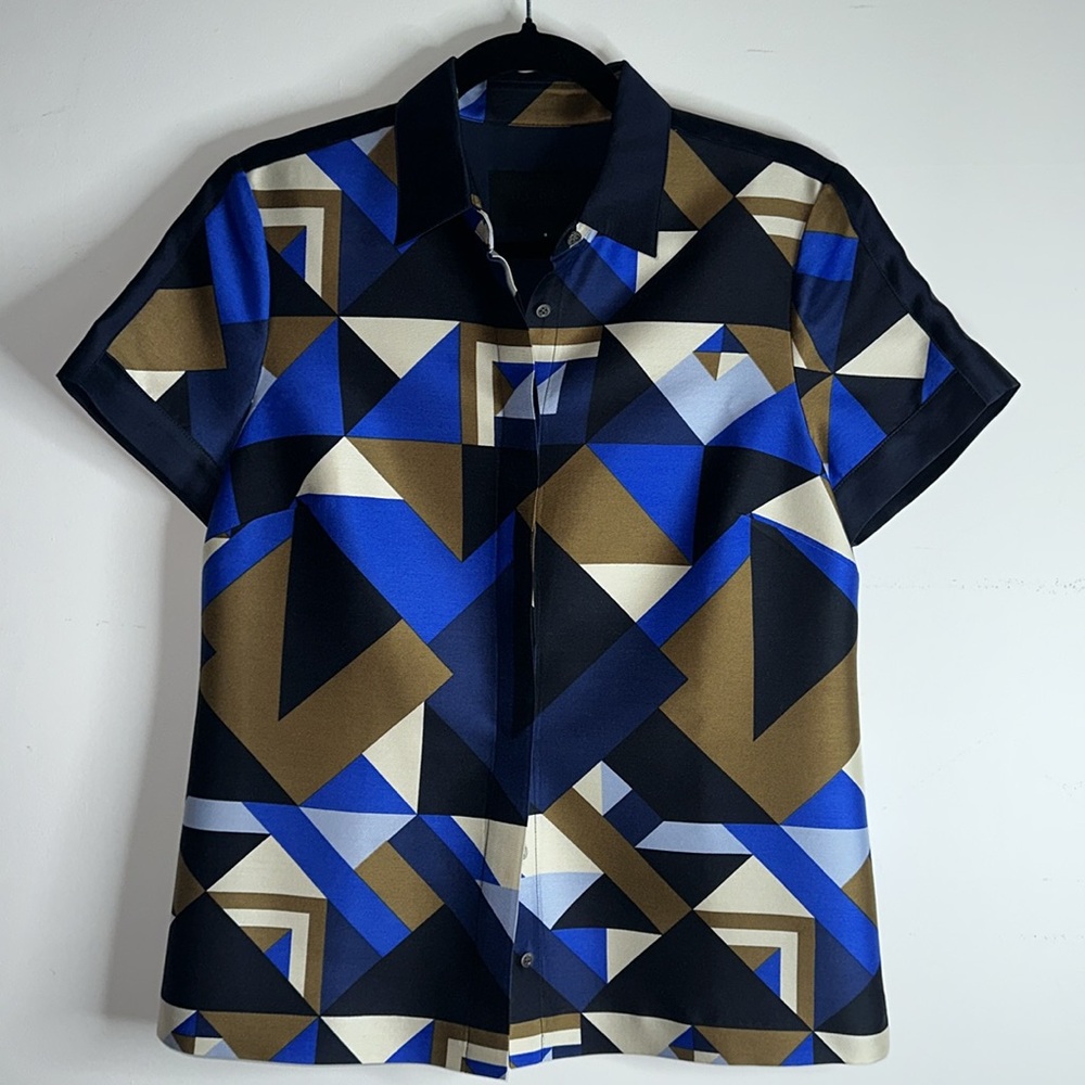 J.Crew Collection Wool Silk Cubist Print Top
Style A2920